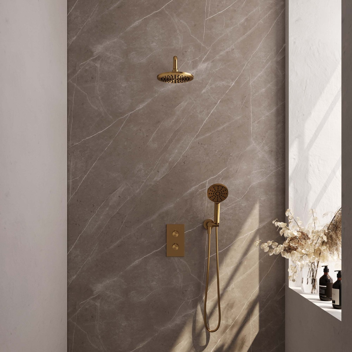 Brauer Gold Edition complete inbouw regendouche met 3 standen handdouche