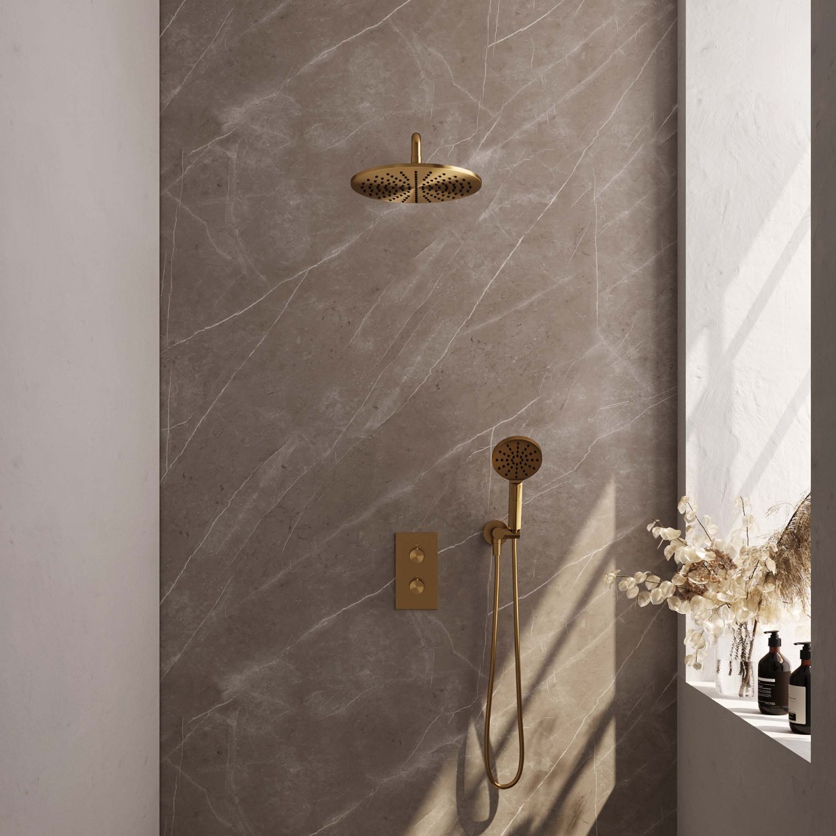 Brauer Gold Edition complete inbouw regendouche met 3 standen handdouche