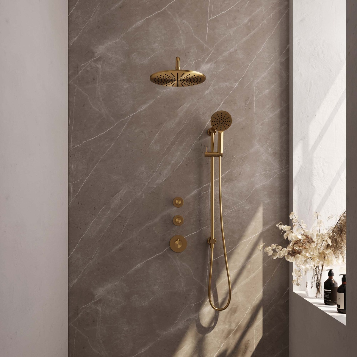 Brauer Gold Edition complete inbouw regendouche met 3 standen handdouche