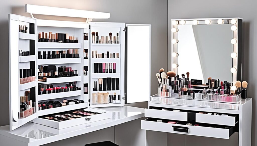 make-up opbergkast met spiegel