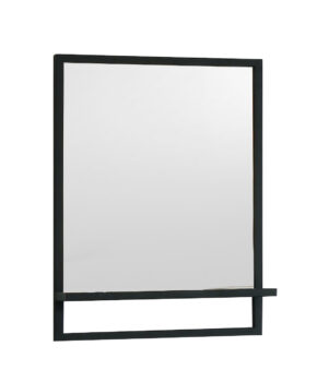 B-Stone Metal zwarte spiegel met planchet 60x70cm