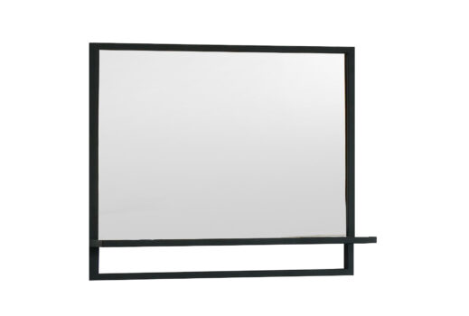 B-Stone Metal zwarte spiegel met planchet 80x70cm