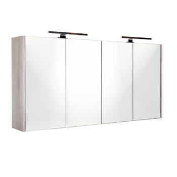 Best Design Happy spiegelkast met verlichting 120x60cm eiken grijs