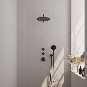 Brauer Black Edition complete inbouw regendouche met 3 standen handdouche