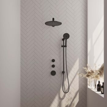 Brauer Black Edition complete inbouw regendouche met 3 standen handdouche