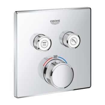 Grohe Grohtherm SmartControl douchethermostaat met omstel 2-weg vierkant chroom