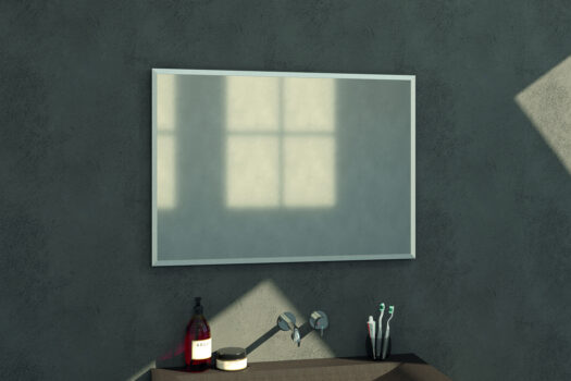 Sanituba Silhouette 100x70cm spiegel met RVS look omlijsting